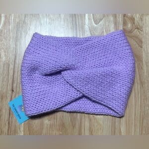 Handmade Purple Knitted Earwarmer